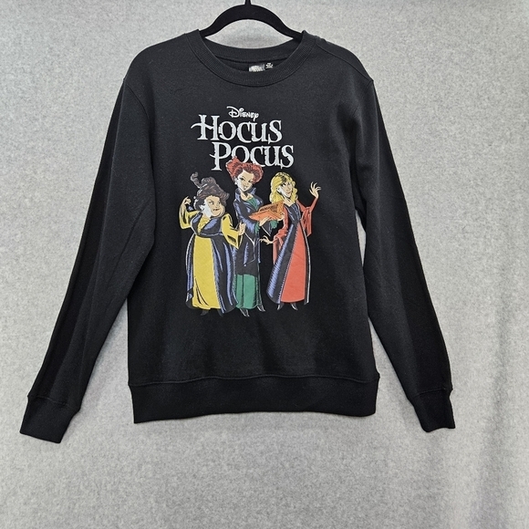 Disney Hocus Pocus Black Crew‎ Neck Sweatshirt Women's Size S - Picture 1 of 4